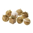 thumbnail image 3 of Adornos de Bolas de Navidad Macarena Decoración del Día de San Valentín Oro 8 Piezas, 3 of 8