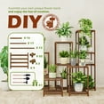 Bamworld Plant Shelf Tall Plant Stand for Indoor Plants Outdoor Corner