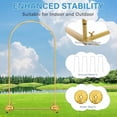 thumbnail image 3 of Heavy Duty Metal Arch Backdrop Stand, 7.2FT, 6FT Set of 2 Stable Gold Arch Stand with Ground Stakes and Water Bags, Balloon Arch Stand for Wedding Party Baby Shower Photo Flower Arch Decration, 3 of 6