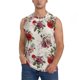 thumbnail image 1 of Fotbe Rose Flowers Men's Camiseta sin Mangas Estampada para Hombres, Playera Casual para Gimnasio, Entrenamiento, Playa-Large, 1 of 7