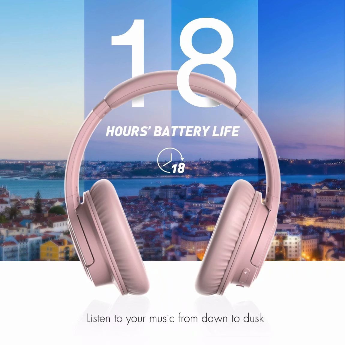 Mpow H7 Bluetooth Headphones Over Ear, Stereo Wireless Headset with  Microphone \u0026 Comfortable Memory-Protein Earpads \u0026 18 Hours Playtime \u0026 Wired  and Wireless Headphones for Cellphone/Tablet Rose Gold | Walmart Canada