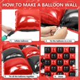thumbnail image 4 of Telón de pared con forma de globo NISOCY, lámina cuadrada roja y negra x25, 4 of 8
