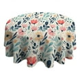 thumbnail image 4 of Pioneer Flower Round Tablecloth 60" X 60",Wrinkle Wipeable Table Cloth for Kitchen Dining Room Picnic Patio Party, 4 of 6