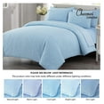 thumbnail image 5 of Liam Chambray Blue Queen Size Bed in a Bag Comforter Set - 7 Pieces Coin Pattern Lightweight Comforter with Bed Sheets, Pillowcases & Shams Bedding Set for All Seasons, 5 of 9