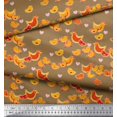 thumbnail image 2 of Soimoi Rayon Fabric Heart,Hen & Chick Cartoon Decor Fabric Printed Yard 56 Inch Wide, 2 of 3