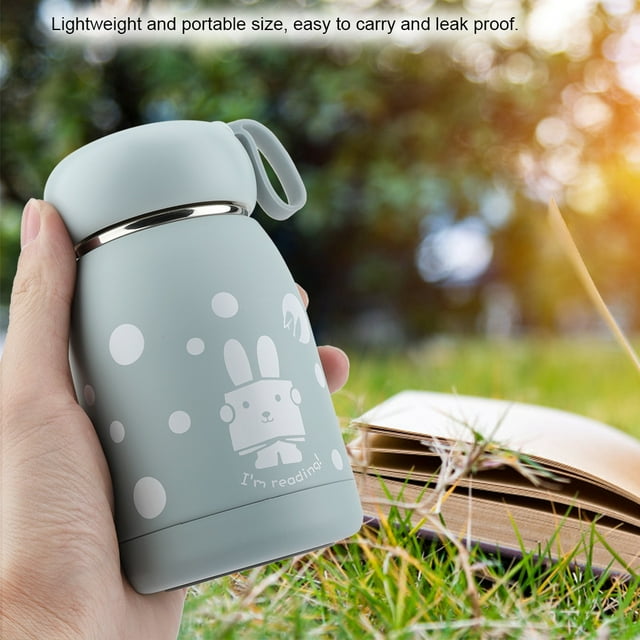 Tasse à vide, acier inoxydable Biuzi antirouille mignon lapin modèle tasse à vide tasse thermos tasse bouteille d'eau(Bleu)