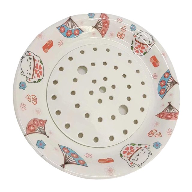 Plato para bolas de masa hervida, plato redondo para bolas de masa hervida para cocinar en casa, plato para fideos, Gatito