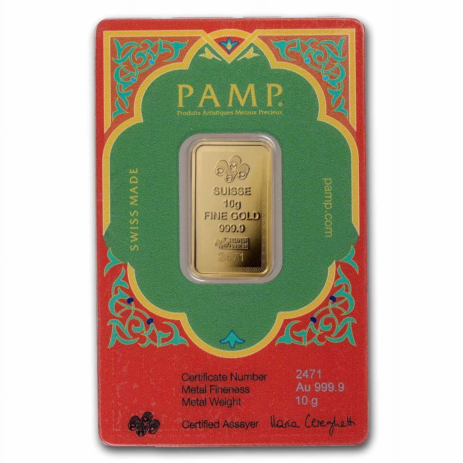 PAMP 10g Ayatul Kursi Precious Metal Gold Bullion Bar - Walmart.com