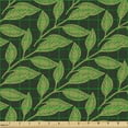 thumbnail image 2 of Ambesonne Garden Fabric by the Yard Upholstery, Simplified Leaves Branch, 1 Yard, Lime Green and Emerald, 2 of 5