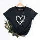 thumbnail image 4 of Camisetas de Manga Corta para las Mujeres Casual Día de Pascua Impresión Cuello de Tripulación Suelta Camiseta, Poliéster Spandex, 4 of 7