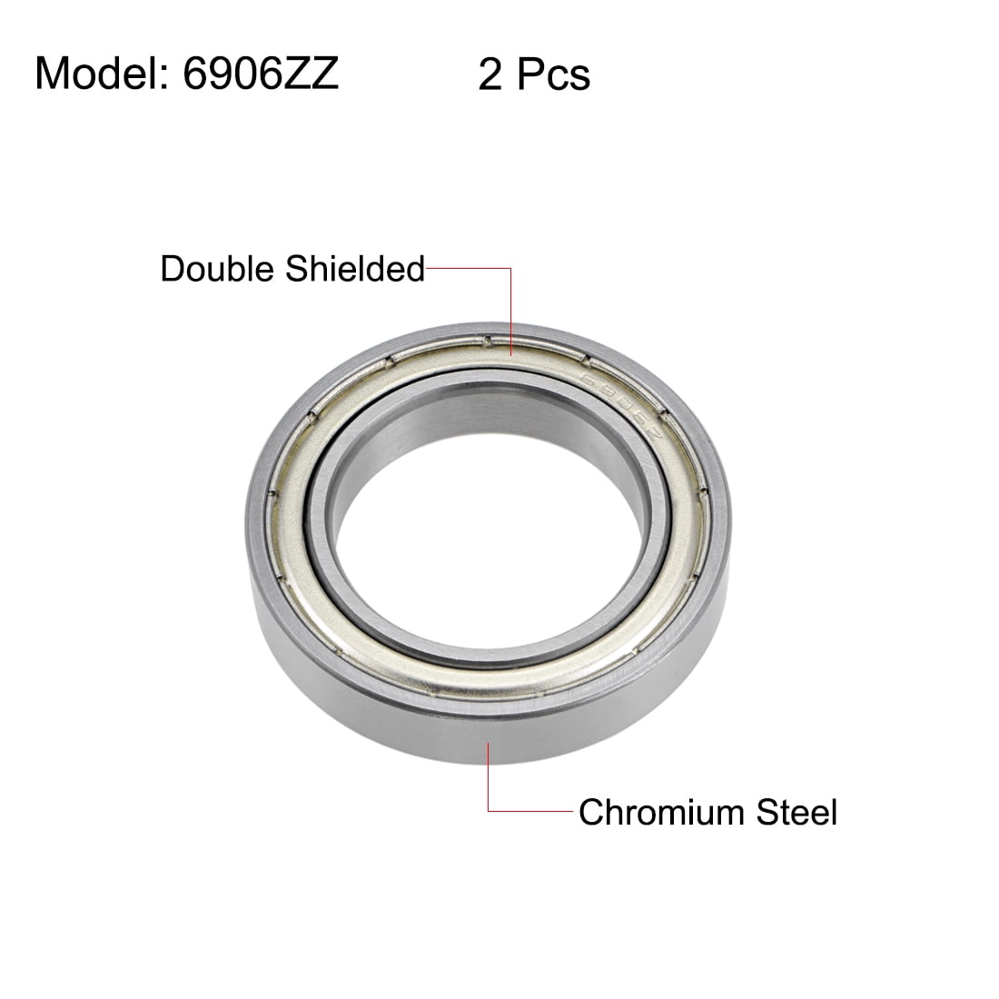 Unique Bargains Deep Groove Ball Bearings Thin Double Shield Chrome Steel 30x47x9mm