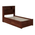 thumbnail image 1 of Lit Bibliothèque de Rangement Simple TG en Bois Massif, Noyer Brun, 1 of 7