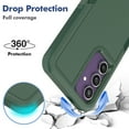thumbnail image 3 of Decase Heavy-Duty Case for Samsung Galaxy S24 FE,Dual Layer Military Grade Drop Protection Anti-Fingerprint Anti-Scratch Hard Back Cover Silicone Bumper Shockproof Case for Galaxy S24 FE,Darkgreen, 3 of 5