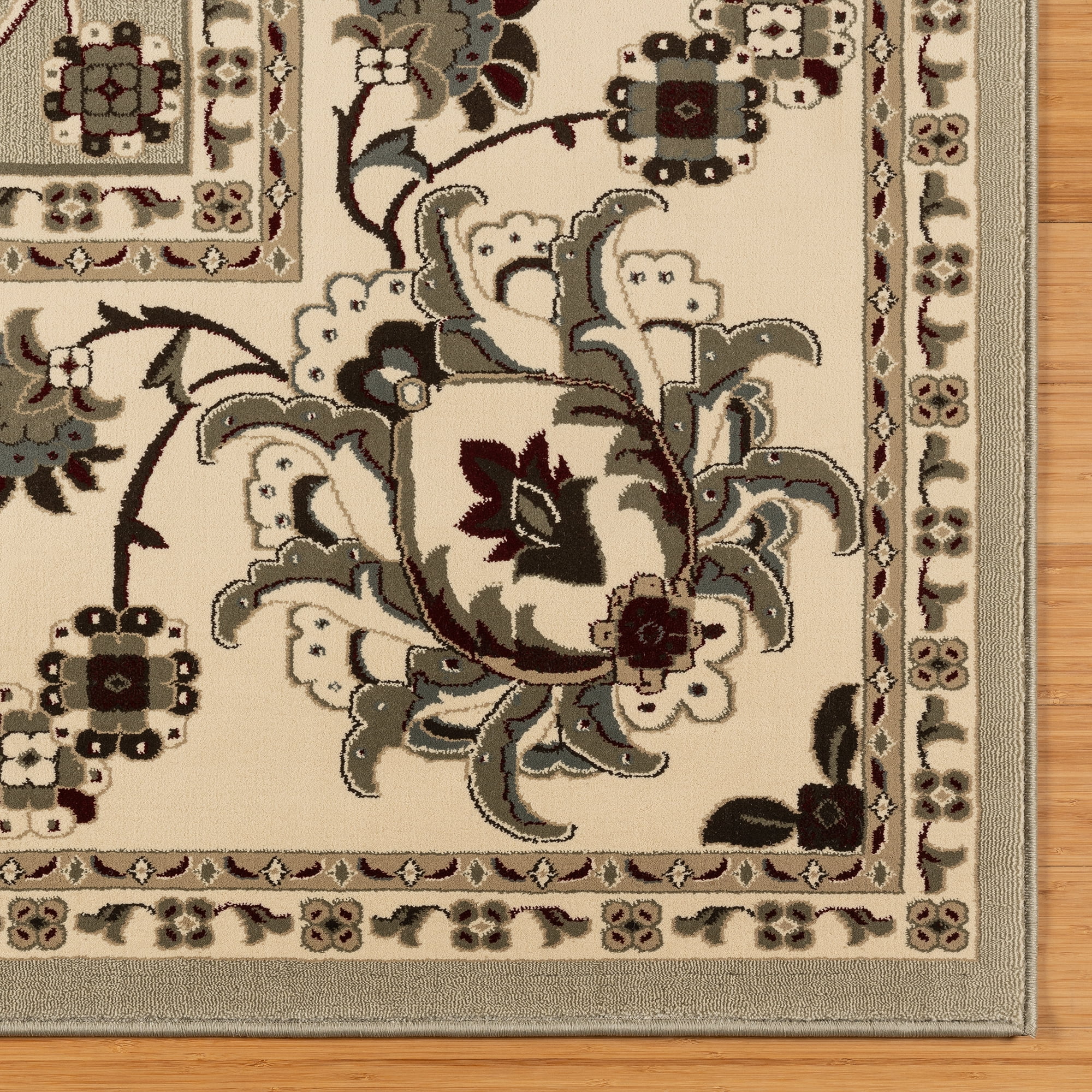 Gertmenian Majestic Moena Traditional Floral Sage Area Rug, 9x13