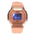 thumbnail image 1 of Reloj electrónico Impermeable Casual Elegante Reloj Deportivo Digital con luz para Hombres Mujeres Estudiantes Rosa Oro Rosa Bling Bling, 1 of 12