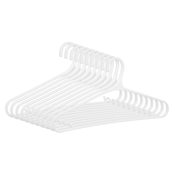 10 Packs Plastic Non-Slip Hangers with Pinch Clips, Durable Space Saving Clothes Hangers for Clothing Light Gray