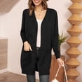 thumbnail image 4 of Grace Karin Women's Long Sleeve Open Front Long Cardigan V-Neck Casual Sweaters with Pockets, 4 of 8
