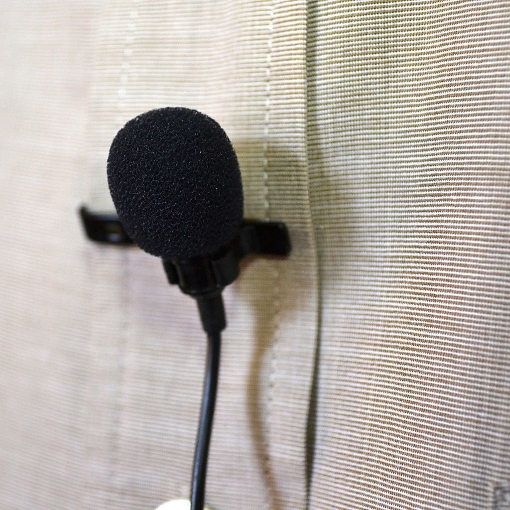 Black Lavalier Microphone, Cardidid Condenser Clip-on Mic for Audio-Technica Wireless Systems,Hirsoe Mini 4Pin Plug