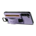 thumbnail image 3 of for Samsung Galaxy S23 Plus PU Leather Card Slots Back Case, Classic Wristband Kickstand Finger Ring Shockproof Protective TPU Frame Case for Samsung Galaxy S23 Plus Women Men Boys Girls, Purple, 3 of 5