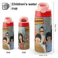 thumbnail image 2 of Kids Water Bottle with Straw - Bob's Burgers 16.9 Oz Stainless Steel Travel Cup Vacuum Insulated Water Bottles for Boys Girls, 2 of 7
