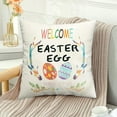 thumbnail image 5 of Moocorvic Spring Decor Easter Pillow Cover Rabbit Egg Florals Decorative Sofa Cushion Cover Easter Gifts Easter Toys, 5 of 7