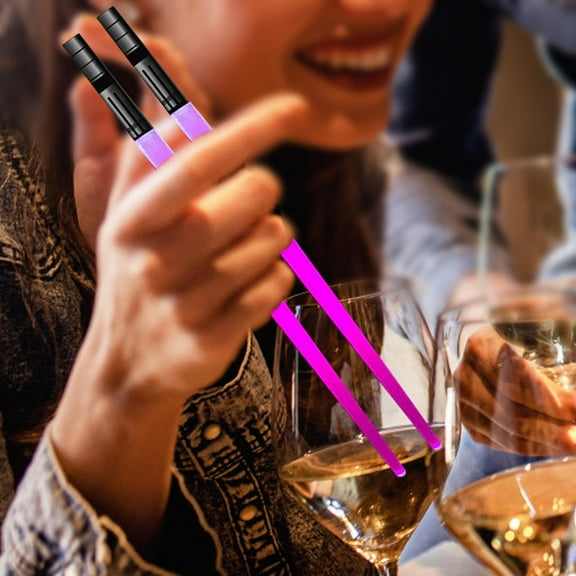 LOVIVER Lightsaber Chopsticks Light up Cool Chopstick for Halloween Pink