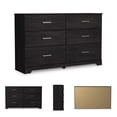 thumbnail image 6 of Ashley Furniture Belachime 6-Drawer Modern Wood Dresser in Black, 6 of 7