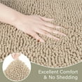 thumbnail image 3 of Homore Bathroom Rugs Sets, Luxury Bath Mat Set Anti-Slip Chenille Bath Rug and U-Shaped Toilet Mat Camel, 3 of 8
