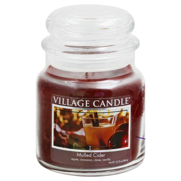 Village Candle Mulled Cider Jar Candle, 16Ounce Jar
