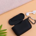 thumbnail image 3 of 2 fundas protectoras de silicona para auriculares inalámbricos con mosquetón, compatibles con WF-1000XM3 (negro), 3 of 6