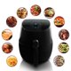 thumbnail image 2 of MegaChef Airfryer y multicocina de 3,5 cuartos con 7 configuraciones preprogramadas en elegante negro, 2 of 5