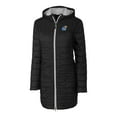 thumbnail image 2 of Women's Cutter & Buck Black Kansas Jayhawks Rainier Primaloft Eco Hooded Long Coat, 2 of 3
