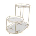 thumbnail image 3 of Makeup Shelf Organizer Iron Glass Stylish Modern Bathroom Countertop Organizer for Cosmetic Perfume Skincare White Background, 3 of 5