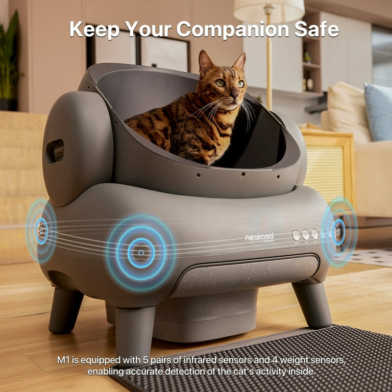 Neakasa M1 Open-Top Self-Cleaning Cat Litter Boxes, Automatic 7.17 