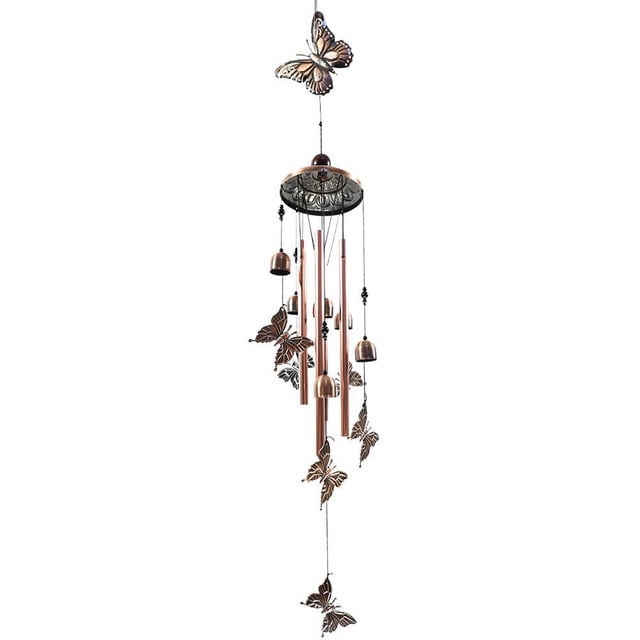 Campanas De Viento De Mariposa Para Exteriores, Patio, Jardín, Tubos De Metal, Campanas, Carillón De Viento Antiguo, Colgante De Pared, Decoración Del Hogar Sweethay HA035306-00