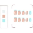 thumbnail image 3 of Fofosbeauty 24 pcs Press-on Acrylic False Nails, Nails Tips Designs 2023,Square French Blue, 3 of 7