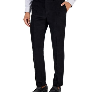 Tommy Hilfiger Mens Theflex Casual Corduroy Pants, Black, 44W x 31L