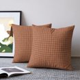 thumbnail image 2 of Burnt Orange Plaid Pillow Covers 20x20 Set of 2, Farmhouse Buffalo Checkered Gingham Throw Pillow Covers Decorative Couch Cushion Cover, Microfiber Soft Pillowcases for Bedroom Living Room Sofa, 2 of 9