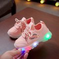 thumbnail image 6 of UTTOASFAY Toddler Shoes Toddler Infant Kids Baby Girls Boys Shoes Led Light Shoes Casual Shoes Sports Shoes Pink 5-5.5 Years, 6 of 7