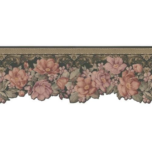 Brewster Home Fashions 15&rsquo; x 8&rsquo;&rsquo; Floral Border Wallpaper - Walmart.com