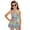 Donuts Blue, variant on Xixirimido Black Leopard Cheetah Print Modest Girls’ Swimwear One Piece – Hawaiian Skirted Bathing Suit with Built-in Shorts, Sleeveless UPF 50 Swimsuits, 6-7 Years