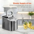 thumbnail image 6 of Magic Chef 27 lb Capacity Portable Countertop Ice Maker, Stainless Steel (Bullet Ice), 6 of 9