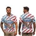 thumbnail image 3 of Aplkyhs 250th Anniversary Eagle Matching Golf Shirts for Couple His and Hers Golf Shirts Matching Soft and Comfortable for Man Breathable Fabric Lightweight Suitable for Outdoor Sports, 3 of 6