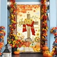 thumbnail image 2 of jopioc Fall for Jesus Door Cover Fall for Jesus He Never Leaves Banner Pumpkin Autumn Religious Thanksgiving Party Decorations, 2 of 6
