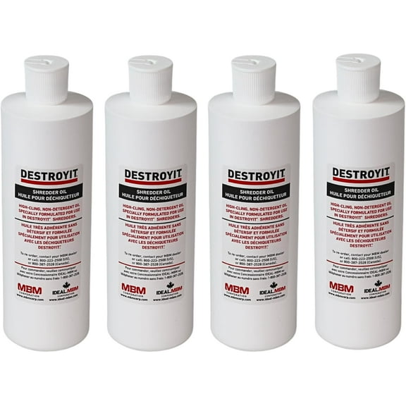 MBM Destroyit Paper Shredder Oil (4 x 1 Pint) - CED214