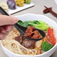 thumbnail image 5 of 8 Pcs Black Asian Soup Spoons Melamine Ramen Ladle Long Handle Chinese Japanese Wonton Dumpling Pho Rice Noodle Soup Spoon, 5 of 8