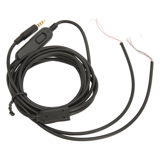 Cable De Reparación De Auriculares, Cable De Repuesto Para Auriculares De 6,5 Pies, Señal Estable Con Botón De Volumen Para Auriculares Para Juegos