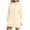 Beige, variant on Sweatshirt for Women Oversized Solid Long Sleeve Hoodie Mini Dress Casual Drawstring Tunic Dress with Pockets