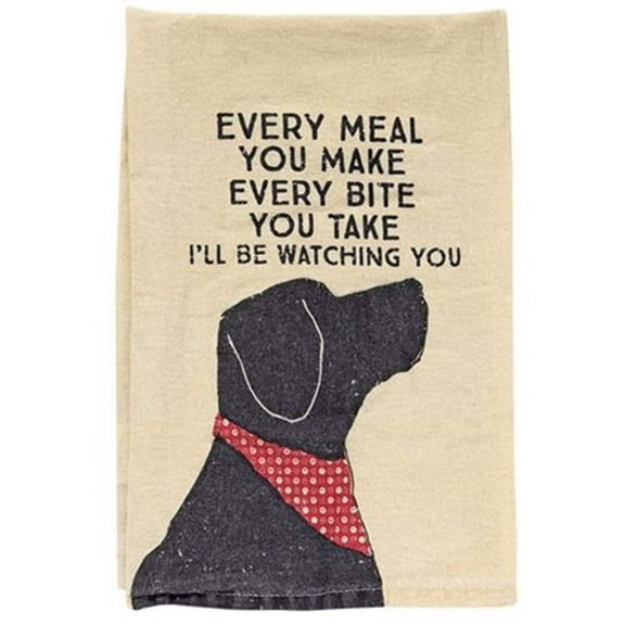 Primitives by Kathy Pet Love Cotton Dish Towel (Watching You)