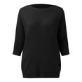 thumbnail image 2 of Vedolay Cute Tops for Women V Neck Long Sleeve Pullover Casual Lapel Collar Knit Sweaters,Black L, 2 of 4